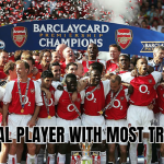 Arsenal player with most trophies