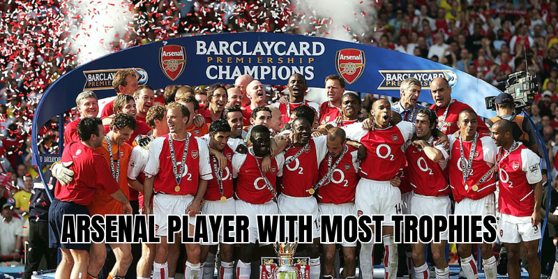 Arsenal player with most trophies