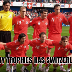 how many trophies has Switzerland won