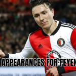 most appearances for Feyenoord